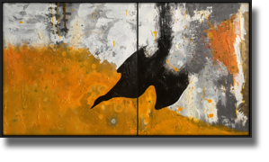 Taking a Dive 
Acrylic on Canvas - Diptych